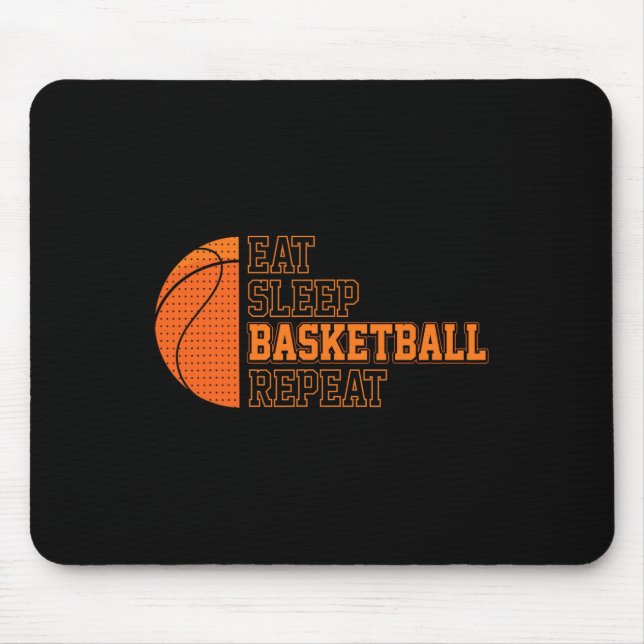 Eat. Sleep. Basketball. Repeat. Basketball Player  Mouse Mat (Front)