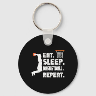 Eat Sleep Basketball Repeat Basketball Sports Men Key Ring