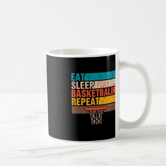 Eat. Sleep. Basketball. Repeat. Basketball Youths  Coffee Mug (Right)