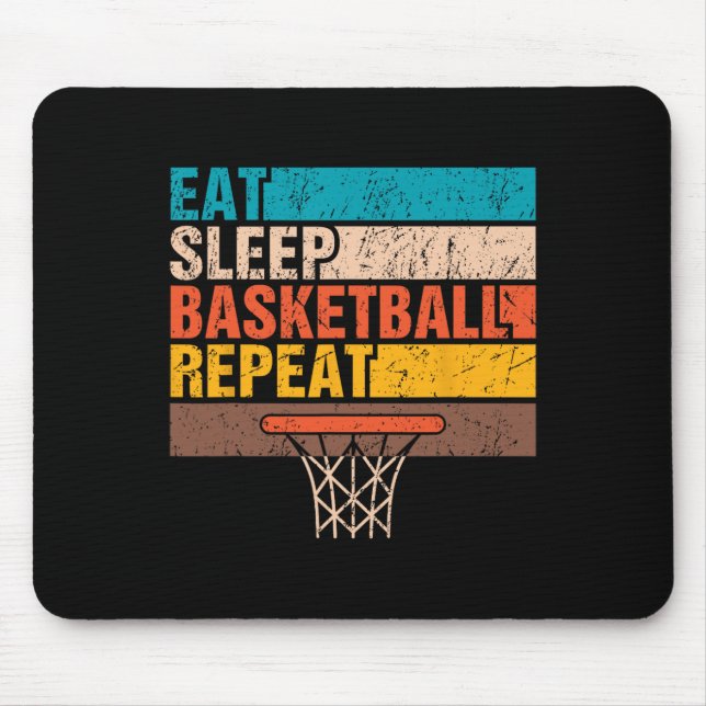 Eat. Sleep. Basketball. Repeat. Basketball Youths  Mouse Mat (Front)