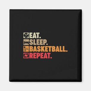Eat Sleep Basketball Repeat Boy Girl Basketball Pl Magnet