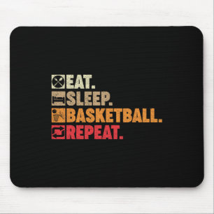 Eat Sleep Basketball Repeat Boy Girl Basketball Pl Mouse Mat