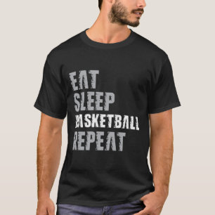 Eat Sleep Basketball Repeat Christmas For Teen Adu T-Shirt