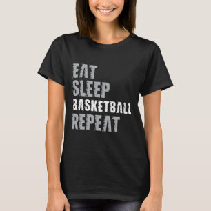Eat Sleep Basketball Repeat Christmas For Teen Adu T-Shirt