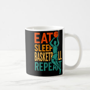 Eat sleep basketball repeat coffee mug