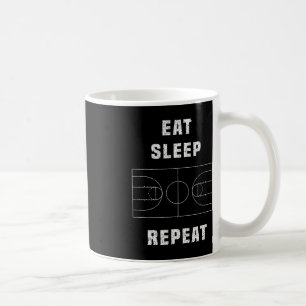 eat sleep basketball repeat coffee mug