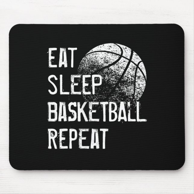 Eat Sleep Basketball Repeat  for Men Women Girls B Mouse Mat (Front)