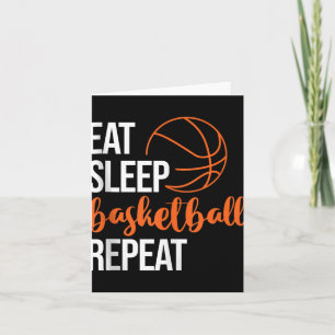 Eat Sleep Basketball Repeat Fun Sport Motivation D Card