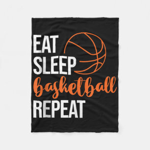 Eat Sleep Basketball Repeat Fun Sport Motivation D Fleece Blanket