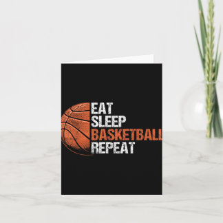 Eat Sleep Basketball Repeat Funny Basketball Playe Card