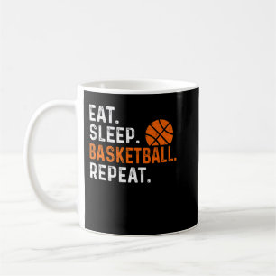 Eat Sleep Basketball Repeat Funny Basketball Playe Coffee Mug
