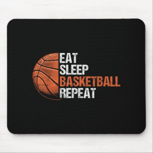 Eat Sleep Basketball Repeat Funny Basketball Playe Mouse Mat