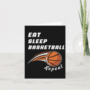 Eat Sleep Basketball Repeat Funny Card