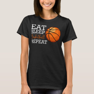 Eat Sleep Basketball Repeat Funny Player Coach Tea T-Shirt