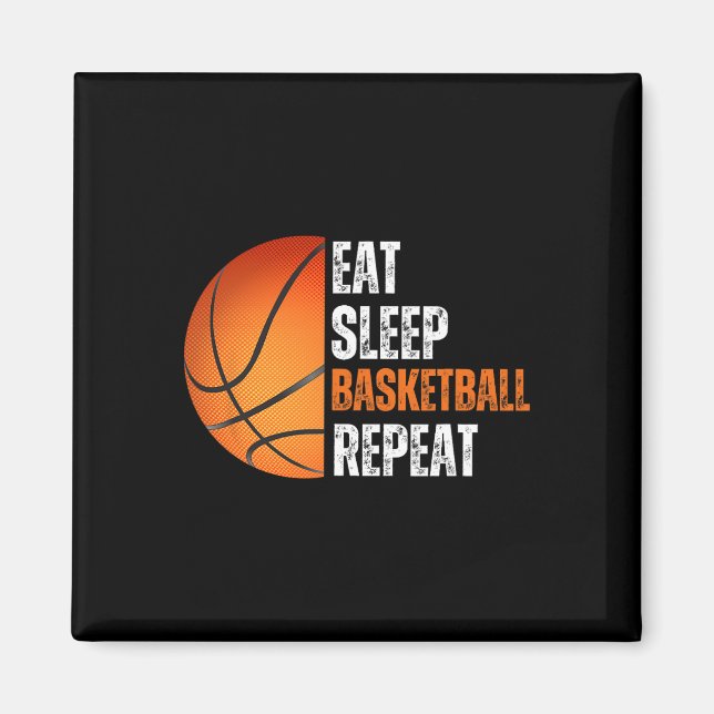 Eat Sleep Basketball Repeat Gift For Basketball Fa Magnet (Front)