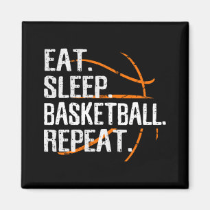 Eat Sleep Basketball Repeat - Gift For Basketball Magnet