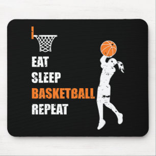 Eat Sleep Basketball Repeat Girls Basketball Play Mouse Mat