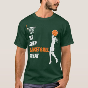 Eat Sleep Basketball Repeat Girls Basketball Playe T-Shirt