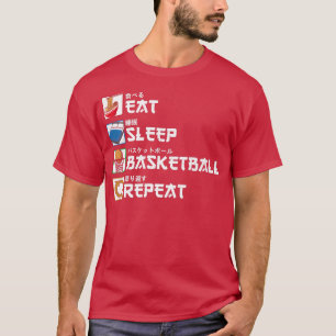 Eat Sleep Basketball Repeat Japanese Sports Premiu T-Shirt