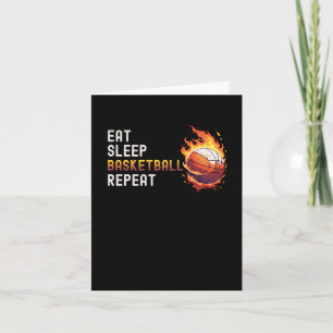 Eat Sleep Basketball Repeat Jersey For Girls Boys Card