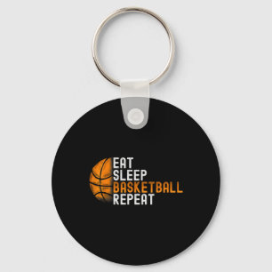 Eat Sleep Basketball Repeat Key Ring