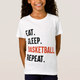 Eat Sleep Basketball Repeat Kids T-Shirts
