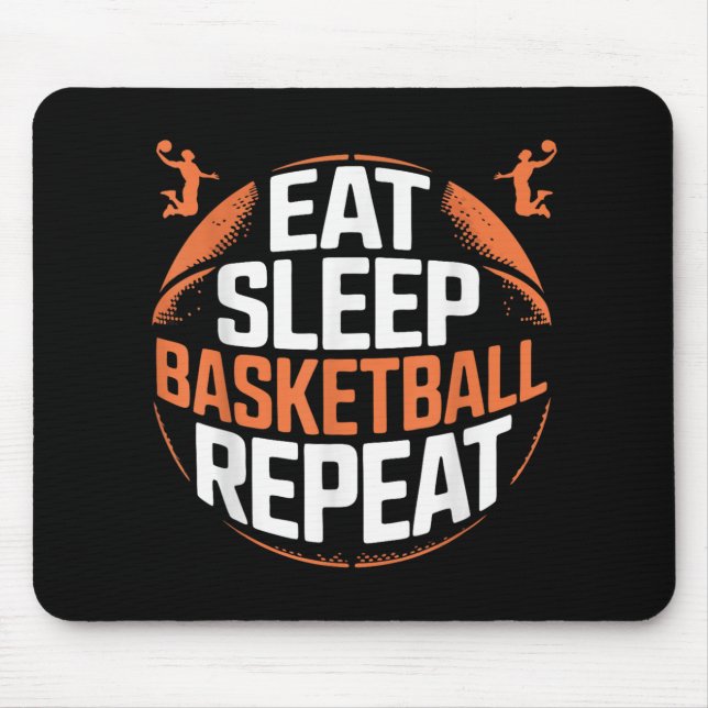 Eat Sleep Basketball Repeat  Mouse Mat (Front)