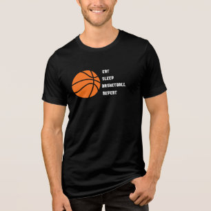 Eat Sleep Basketball Repeat on Unisex  Tri-Blend Shirt