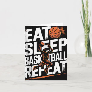 Eat Sleep Basketball Repeat, Player, Boys, Girls B Card
