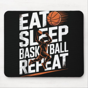 Eat Sleep Basketball Repeat, Player, Boys, Girls B Mouse Mat