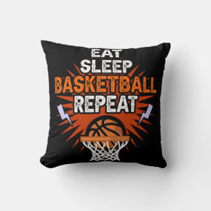 Eat Sleep Basketball Repeat Player Gift Fun Basket Cushion