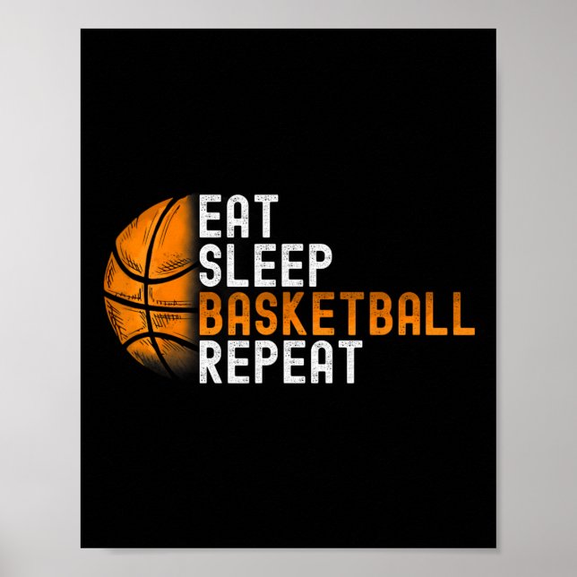 Eat Sleep Basketball Repeat Poster (Front)