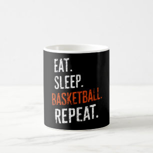 Eat Sleep Basketball Repeat Retro Vintage Coffee Mug