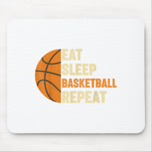 Eat sleep basketball repeat sport fans basketball mouse mat