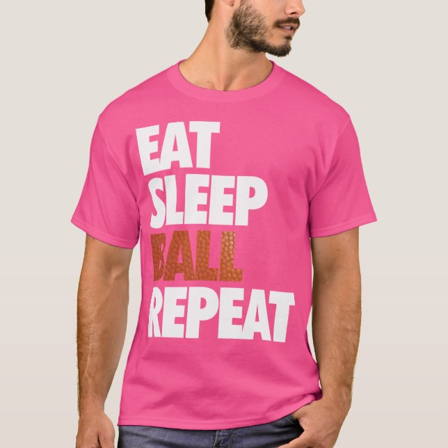 Eat Sleep Basketball Repeat T-Shirt (Front)