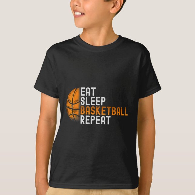 Eat Sleep Basketball Repeat T-Shirt (Front)