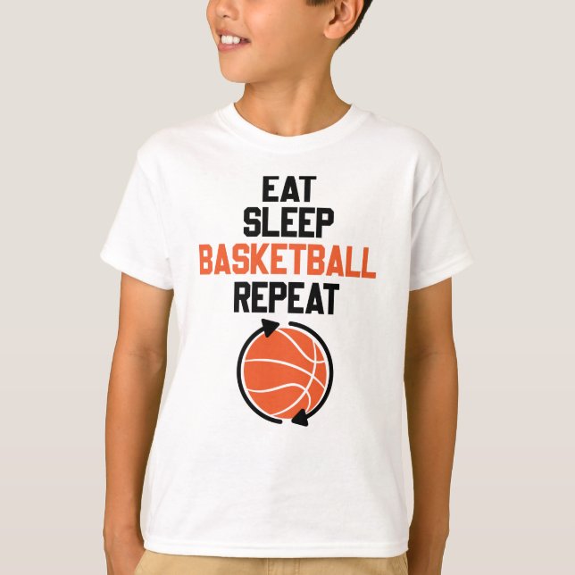 Eat Sleep Basketball Repeat T-Shirt (Front)