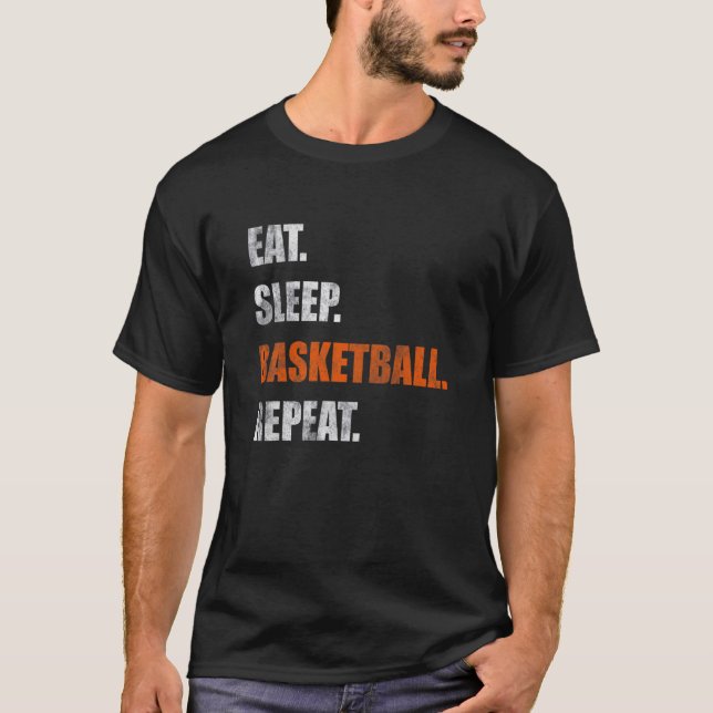 Eat Sleep Basketball Repeat T-Shirt (Front)