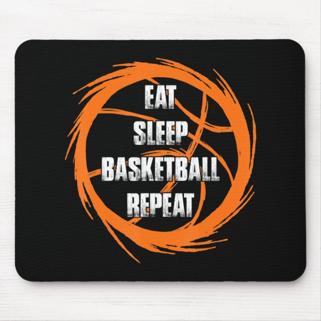 Eat Sleep Basketball Repeat Team Player Coach  Mouse Mat (Front)