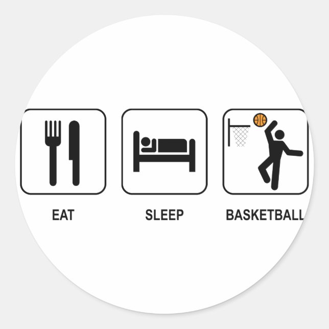 Eat Sleep Basketball Sticker (Front)