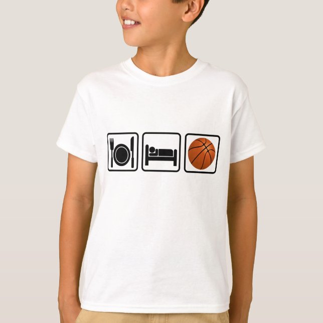 Eat, Sleep, Basketball T-Shirt (Front)
