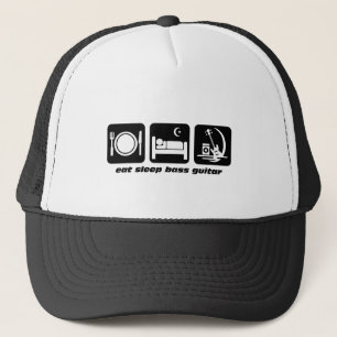 eat sleep bass guitar trucker hat