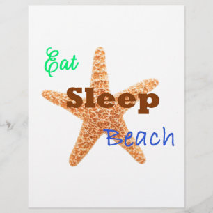 Eat Sleep Beach - 8.5x11 Poster
