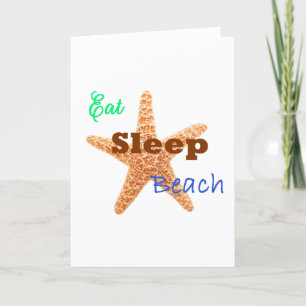 Eat Sleep Beach - Greeting Card