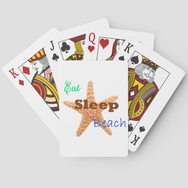 Eat Sleep Beach - Playing Cards (Back)