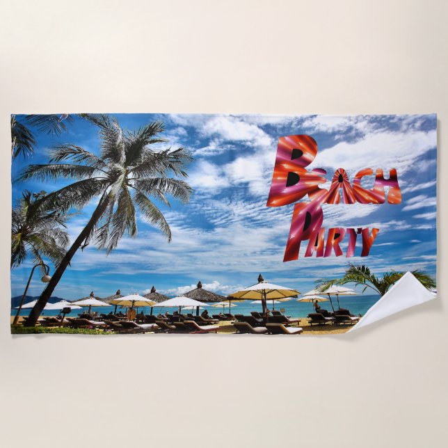 Eat Sleep Beach Repeat Towel (Front)