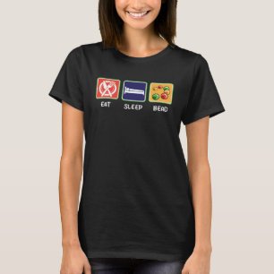 Eat Sleep Bead Jewelry Making Beading Crafting DIY T-Shirt