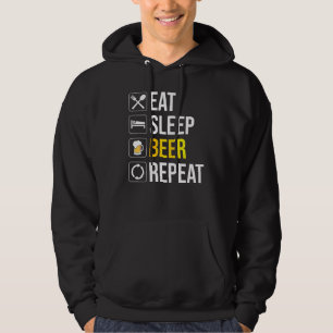 Eat Sleep Beer Repeat Hoodie