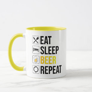 Eat Sleep Beer Repeat Mug