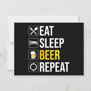 Eat Sleep Beer Repeat Postcard